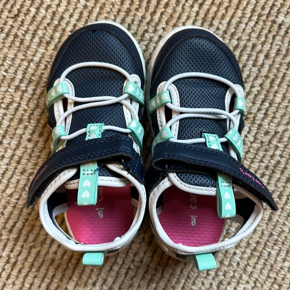 NWOT Carters toddler girl pink and blue and teal sandal sneakers size toddler 8 - Picture 1 of 5